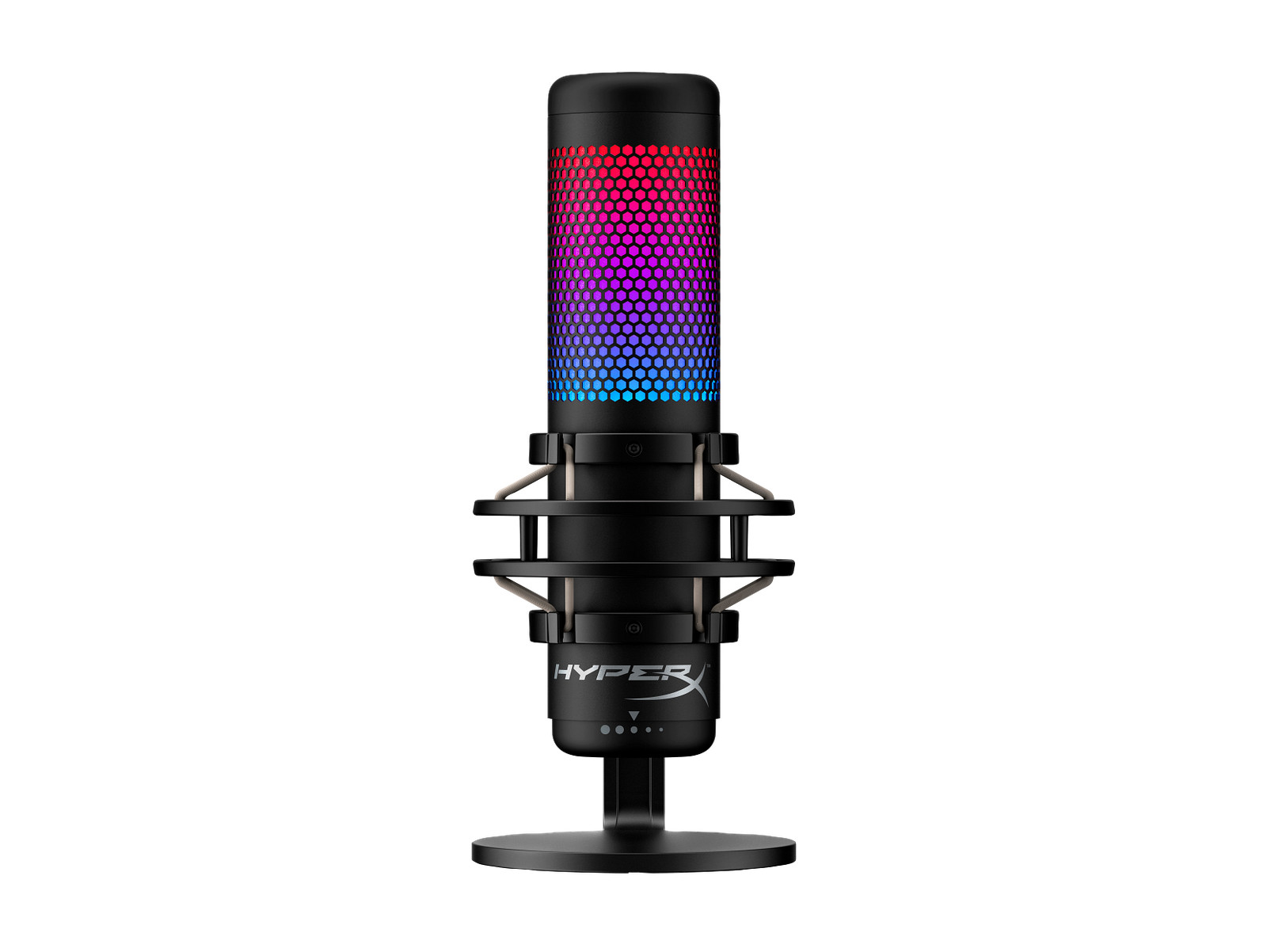 HyperX QuadCast S - USB Microphone - RGB Lighting - Black-Grey