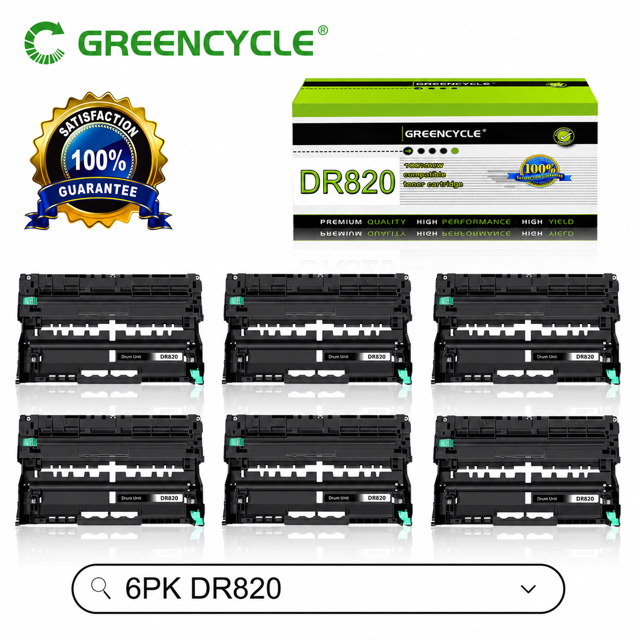 6PK DR820 Drum Unit Fits for Brother DR-820 HL-5000D HL-5100DN 5200DWT HL-6250DW