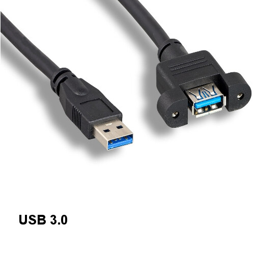[10X] 3' Panel-Mount Spuer Speed USB 3.0 Type A Extension Cable 5Gbps PC Data