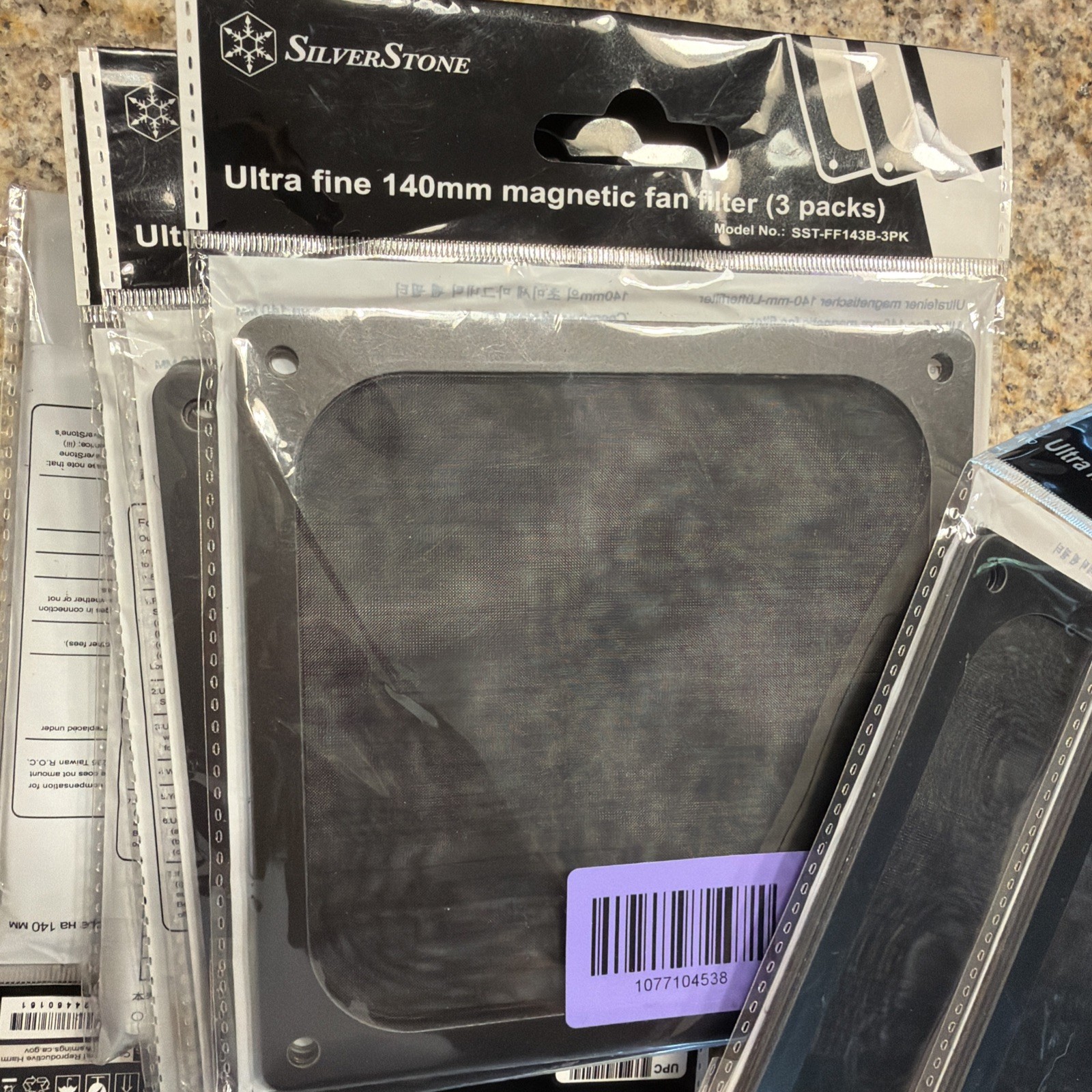 SilverStone SSTFF143B3PK 140mm Ultra Fine Magnetic Fan Filter 3-Pack