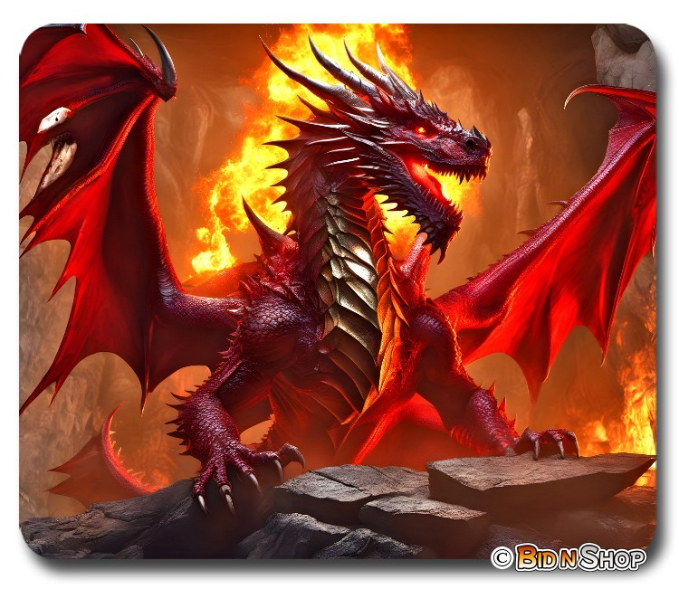 DUNGEONS DRAGONS Mouse Pad / PC Mousepad ~ Dungeon Dragon Fantasy Art Gift