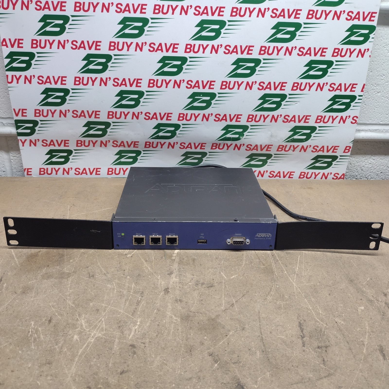 Adtran NetVanta 3140 RM 1700341F1  Ethernet Router w/ RackEars & PwrCrd - USED