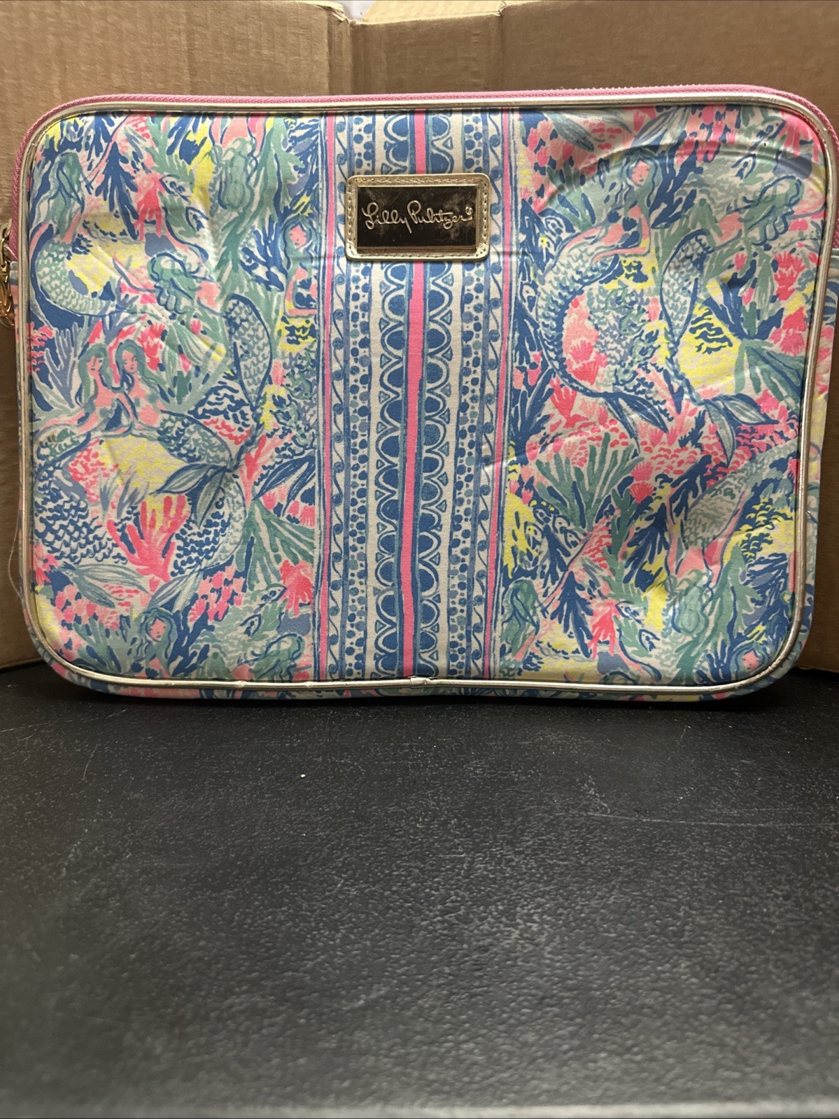 Lilly Pulitzer 13” Laptop Sleeve Bag Pouch Case Bringing Mermaid Back
