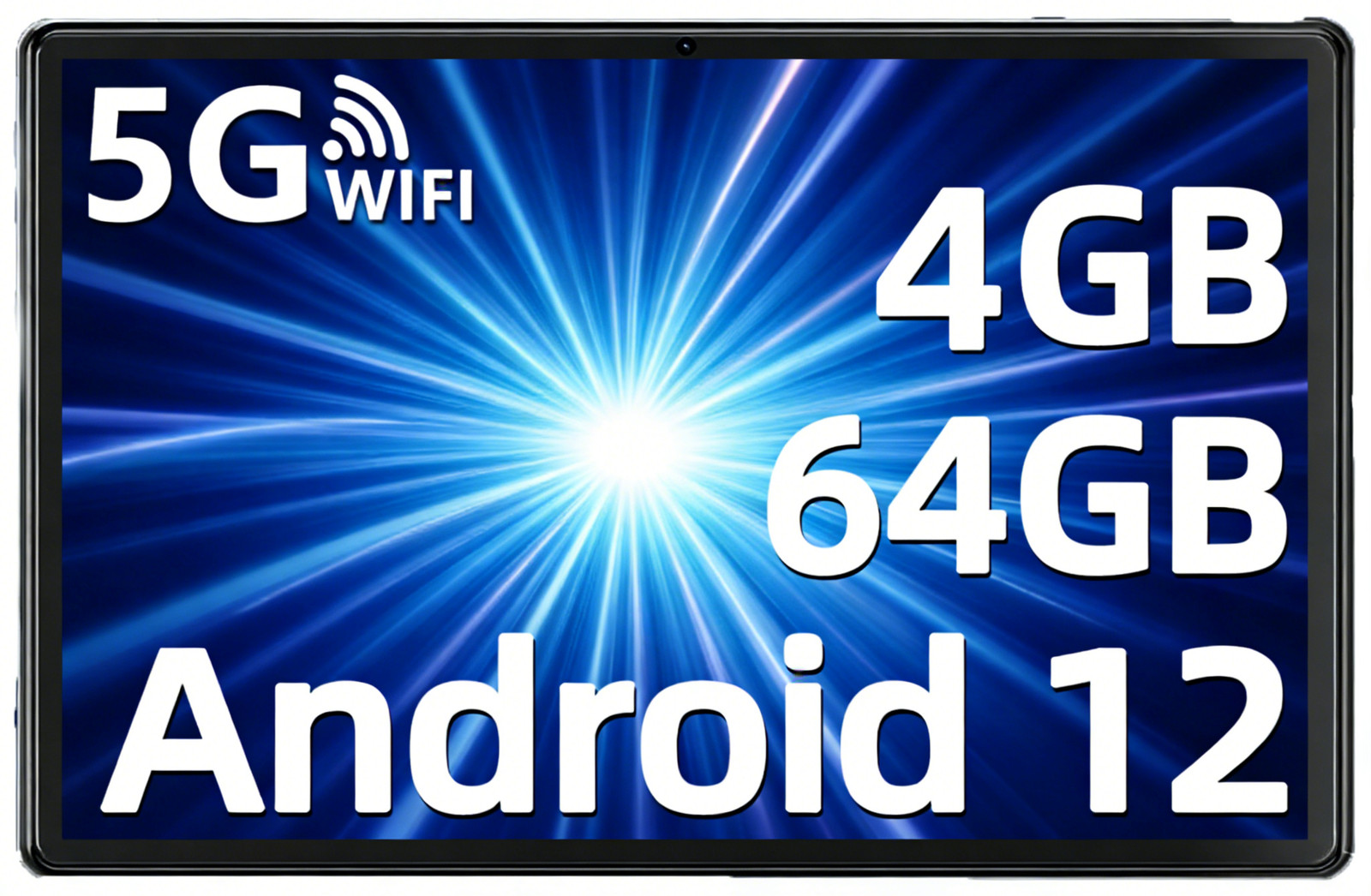 SGIN Tablet 10.1 inch Android 12 with 4GB RAM 64GB ROM Bluetooth Dual Camera