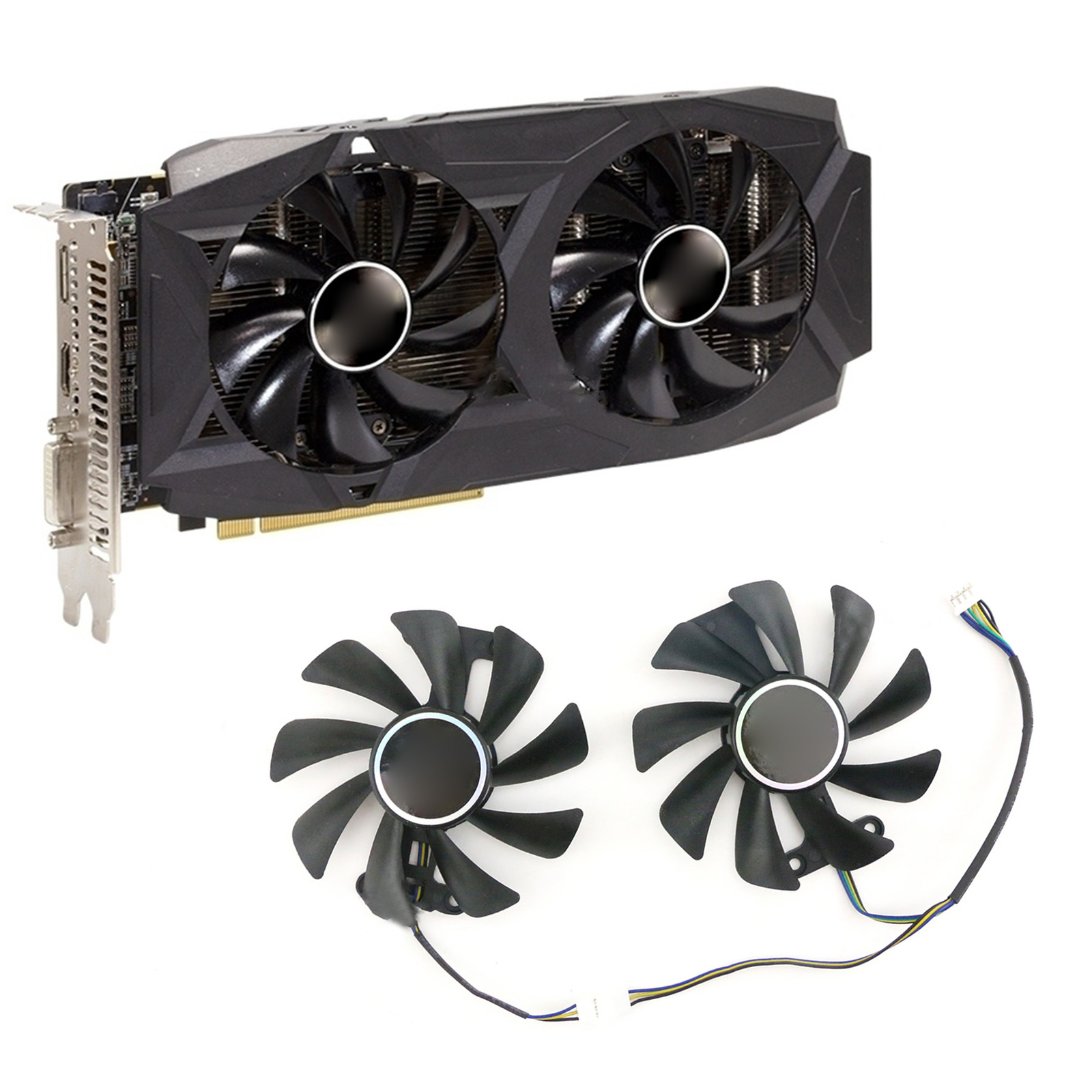 For POWERCOLOR&DATALAND RX580 GDDR5 2048SP Graphics Card Cooling fan