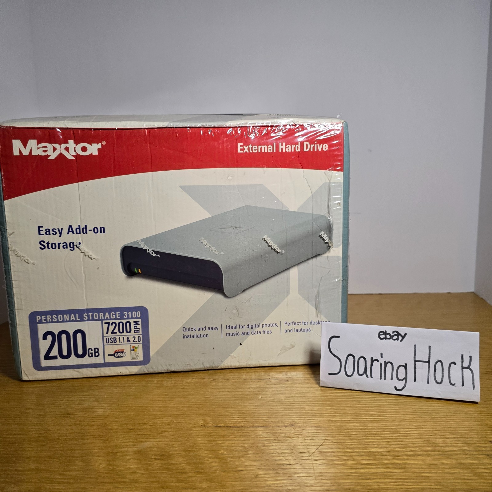 Maxtor 3100 / 200GB Easy Add On Storage External Hard Drive 7200 RPM USB 1.1 & 2