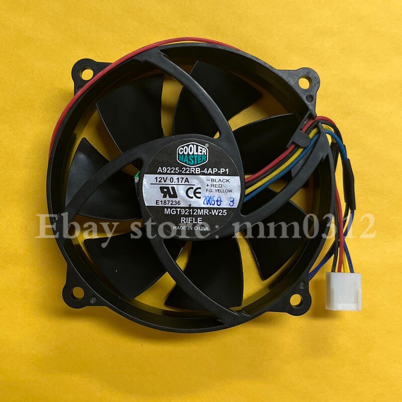  Cooler Master A9225-22RB-4AP-P1 12V 0.17A 9025  4-wire 9cm round cooling fan