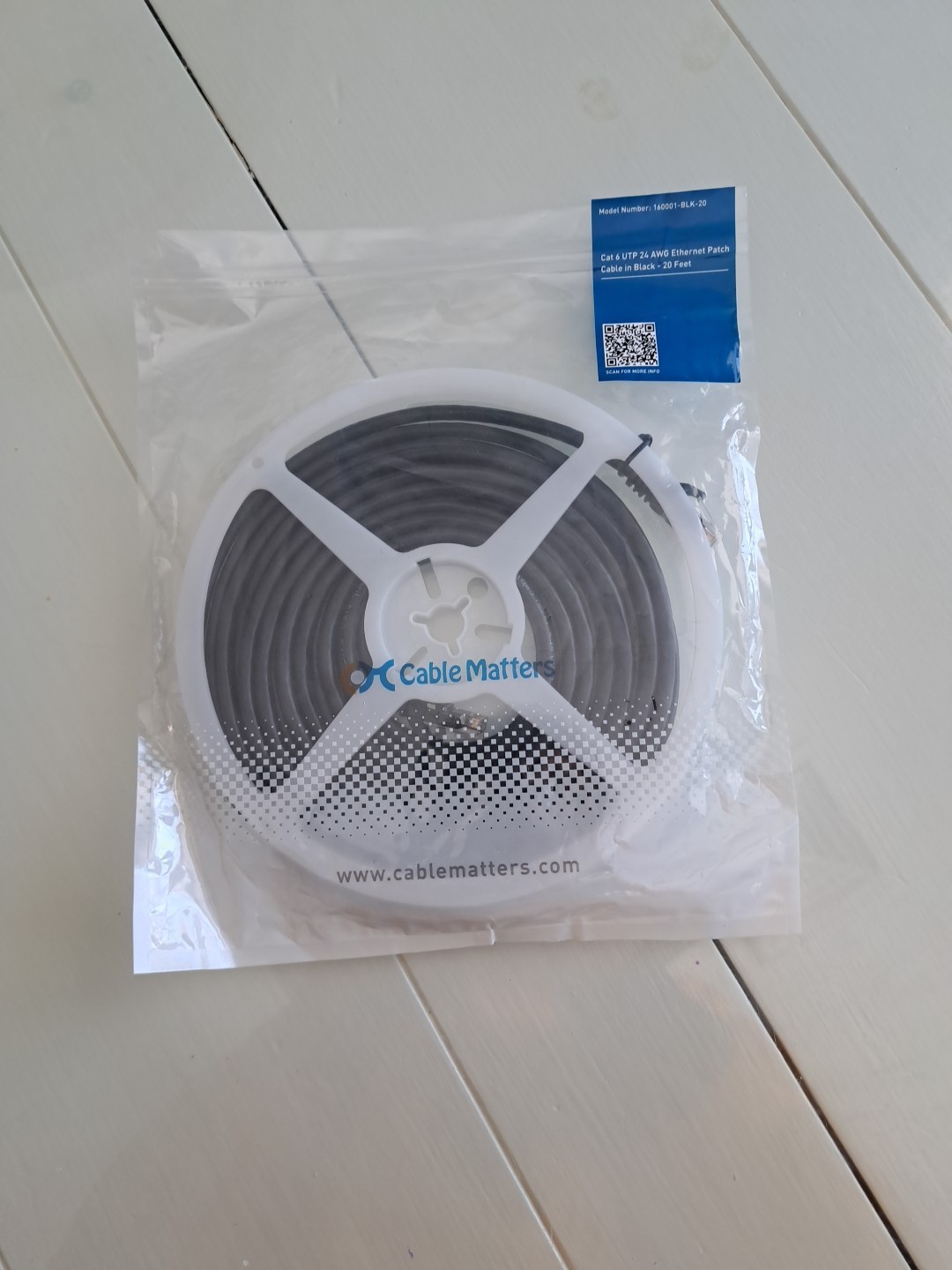Cat 6 UTP 24 AWG Ethernet Patch Cable - 20'