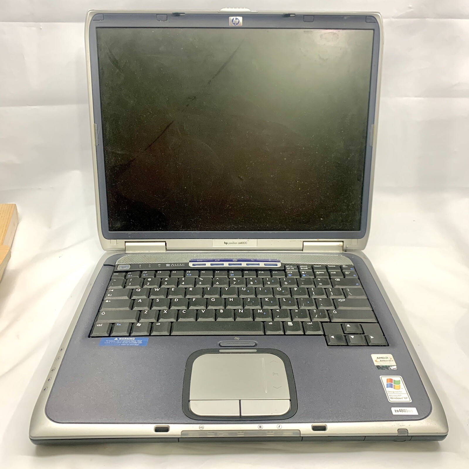 HP Pavilion Laptop ZE4800 AMD Athlon Computer Will Not Come On As Is Ze4805us👇