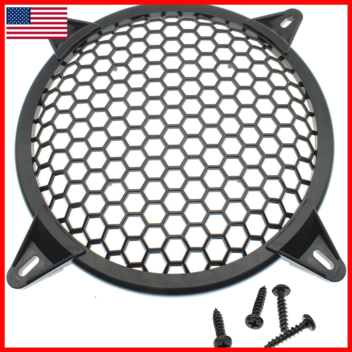 OZXNO 2 Pack 10 Inch Subwoofer Speaker Grills Waffle Guard ABS Mesh Round
