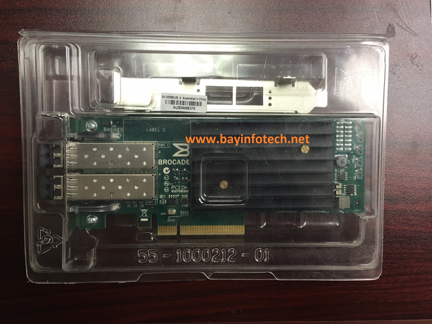 84-1000560-05 W/ SFP+ 57-0000075-01 Brocade 10GB Dual Ports PCI-E Fibre HBA NEW