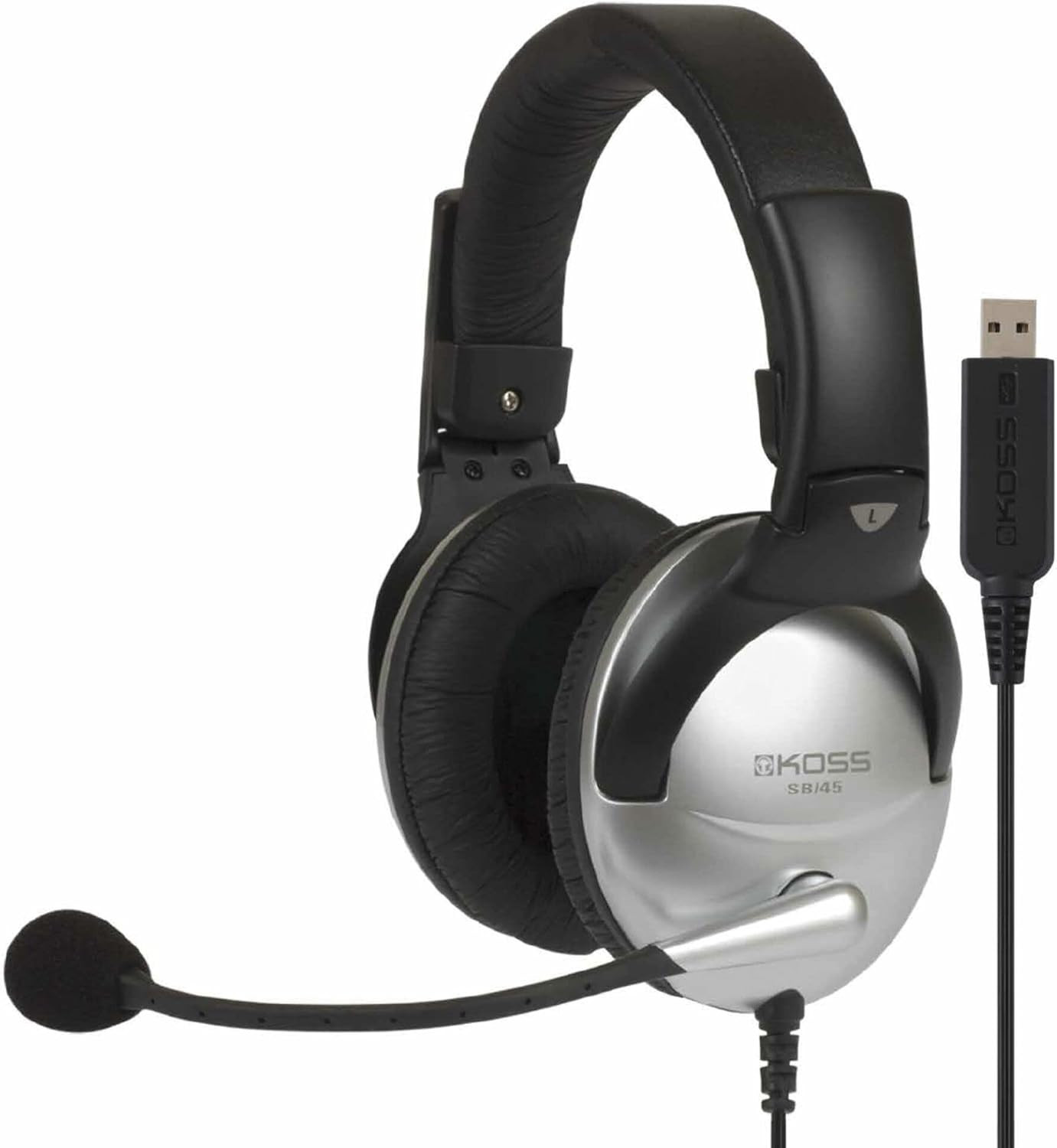 SB45 USB Multimedia Stereo Headphones - Red Color, Great Sound Quality