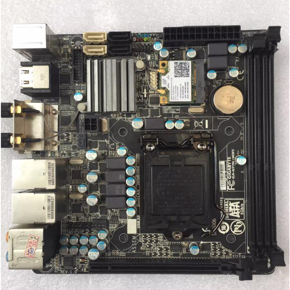 For Gigabyte GA-H77N-WIFI LGA1155 DDR3 2×SATA II 2×SATA III Mini-ITX Motherboard