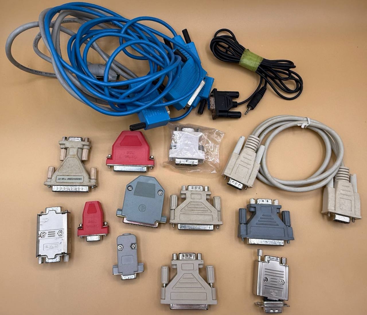 Lot of DB9 DB25 Serial Parallel VGA Adapter Connectors & Cables TC