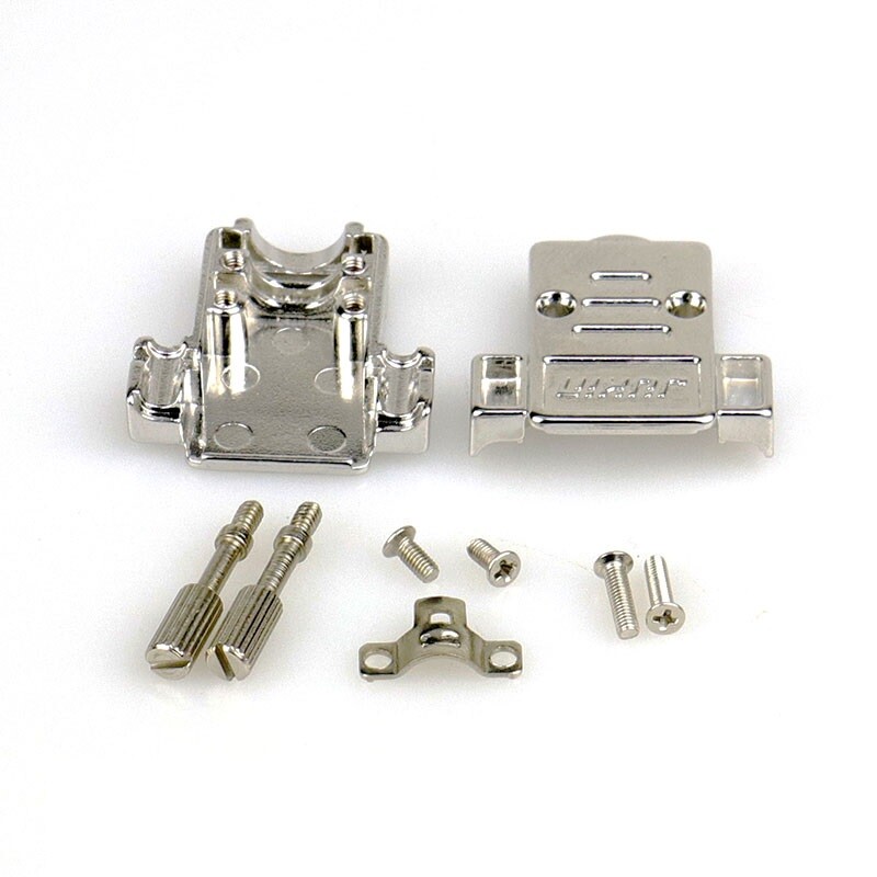 2pcs DB9 Serial RS232/485 COM 9pin Connector Metal Shell Housing Tiny Size