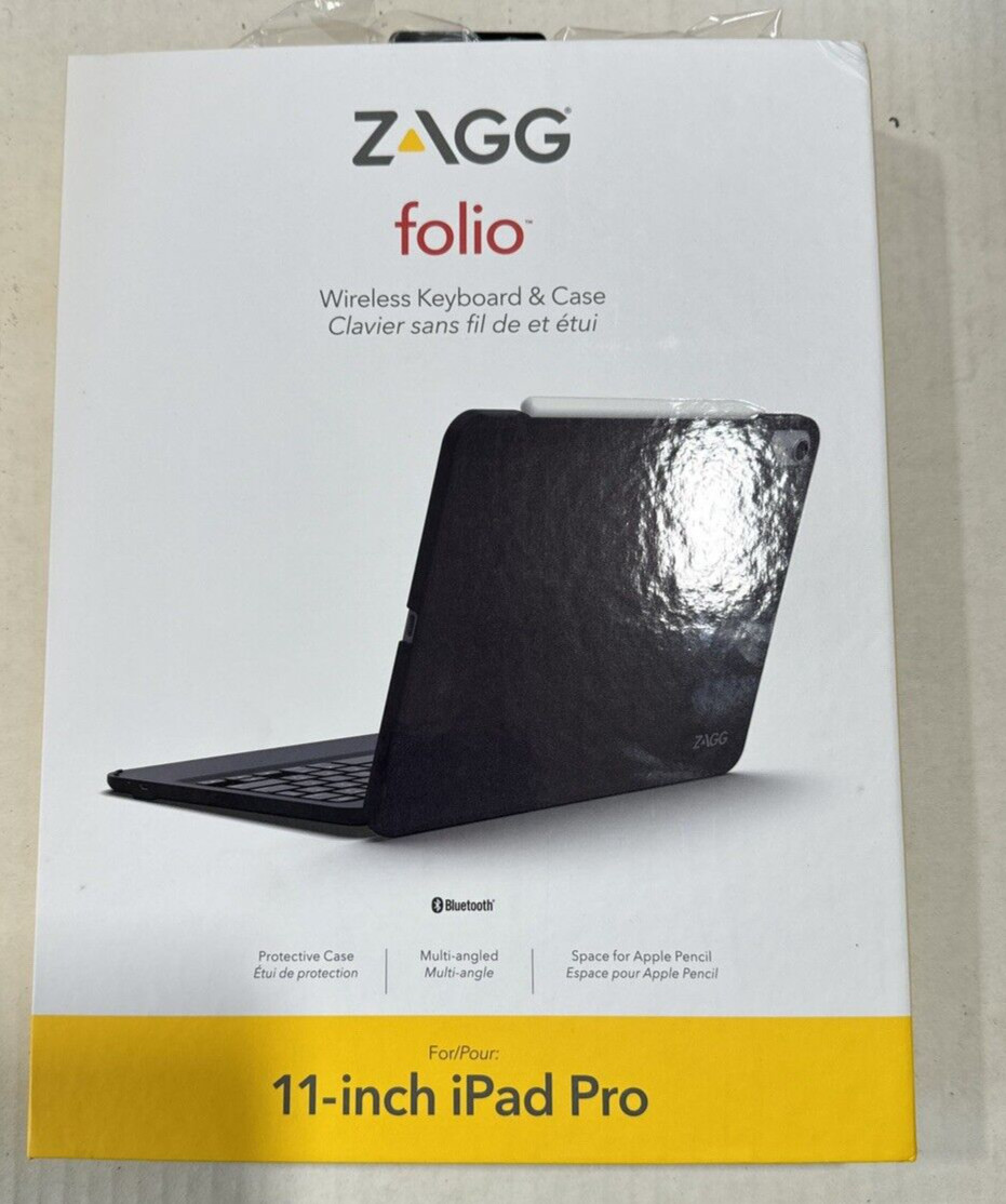 Zagg Foil Wireless Keyboard & Case For Ipad Pro 11" Brand New