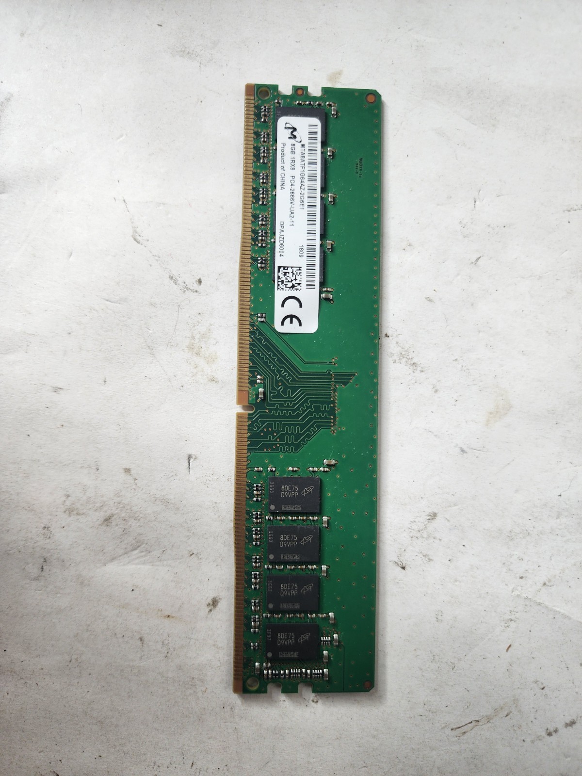 MICRON PC4-2666V-UA2-11 8GB RAM DDR4 2666MHz MTA8ATF1G64AZ-2G6E1 - TESTED