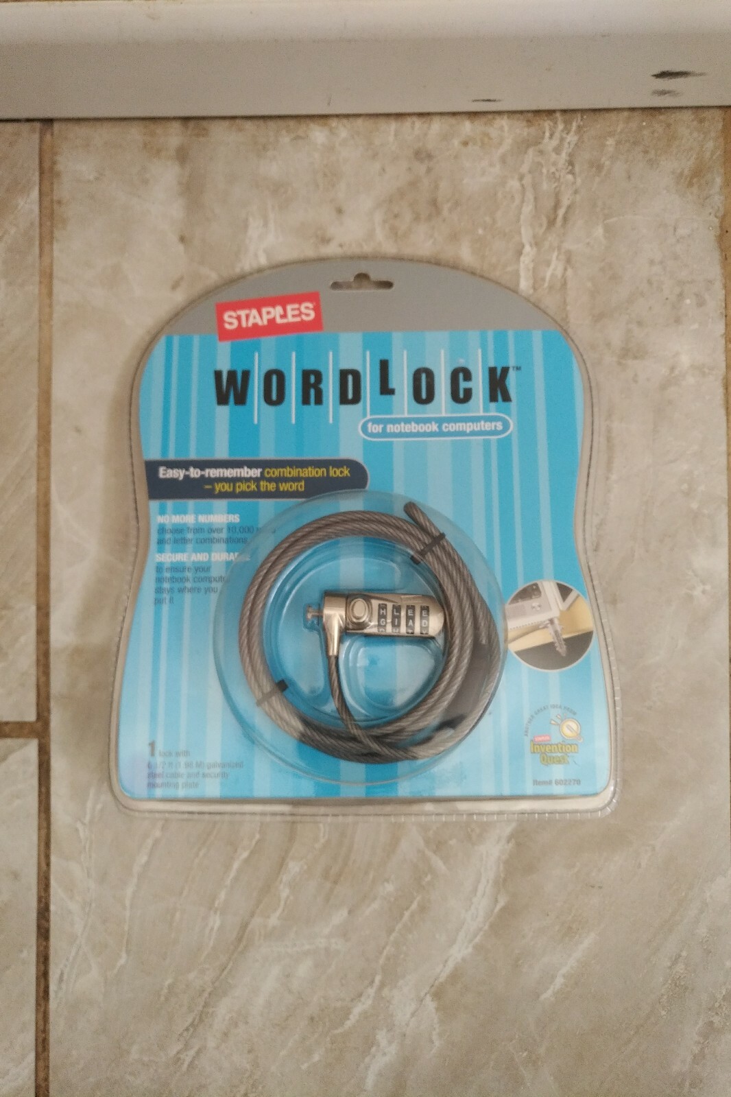 LOCK NOTEBOOK COMPUTER SECURITY COMBINATION WORDLOCK