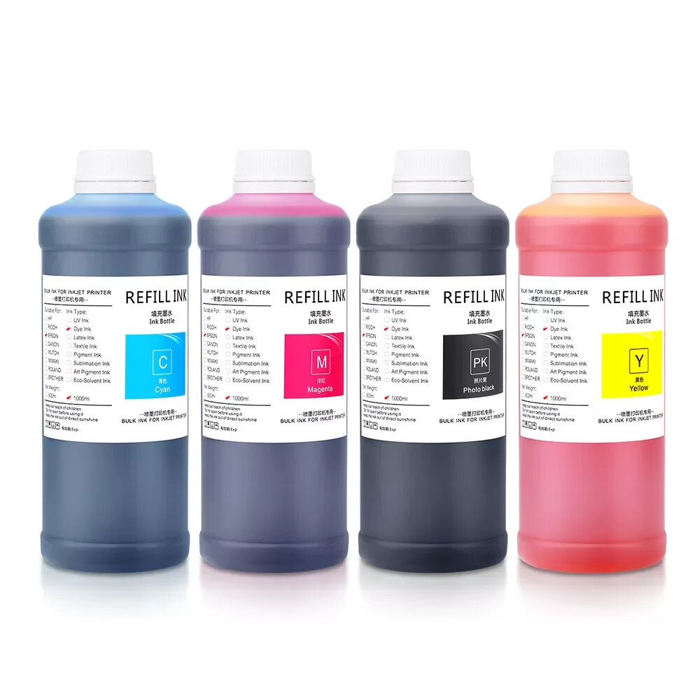 4x250ML/Bottlg New Refill Dye Ink for Canon PGI-525 CLI-526 Printer