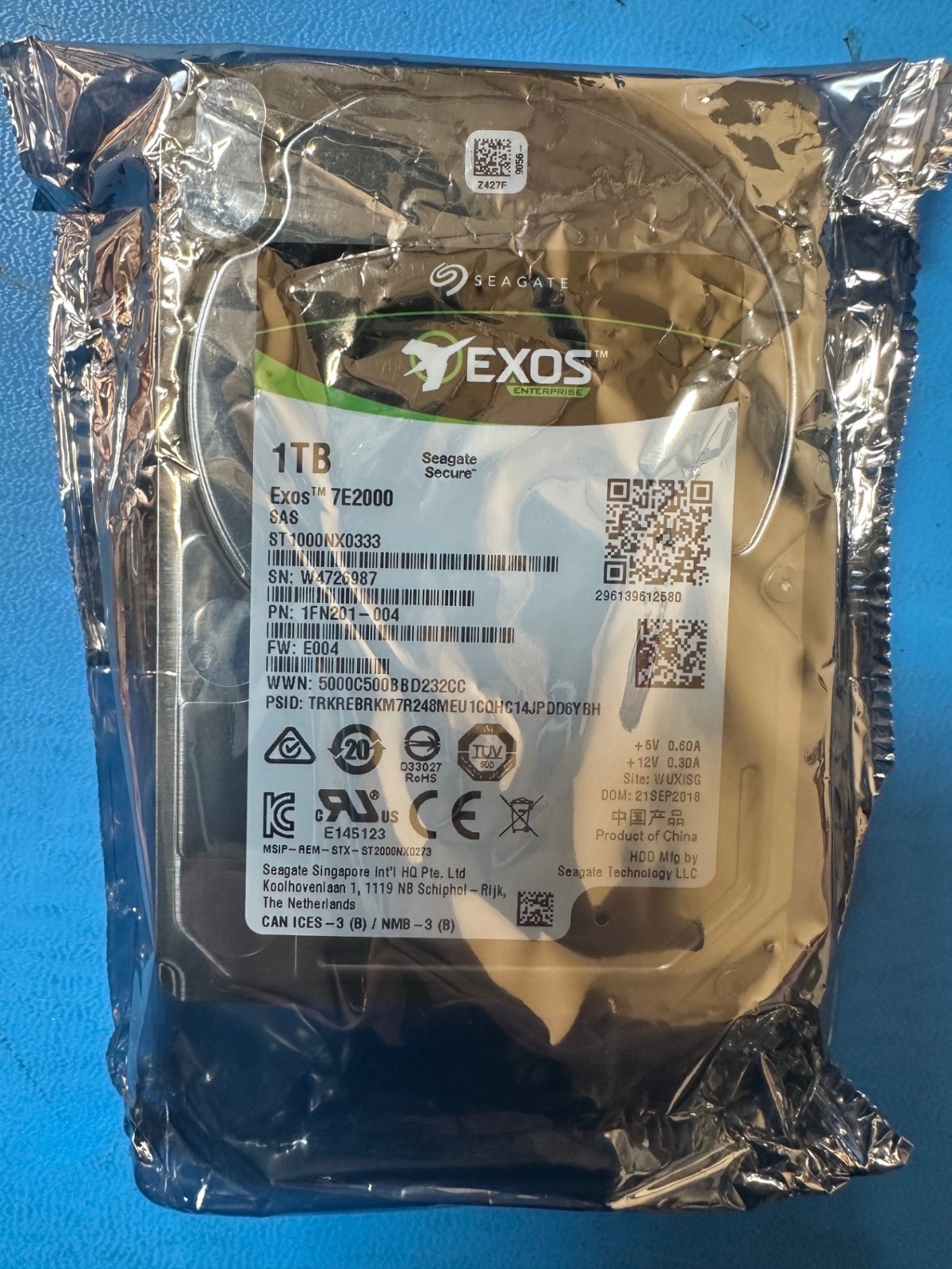 ST1000NX0333 Seagate 1TB Exos 2.5" SAS 12Gb/s 7200 RPM 128MB Cache