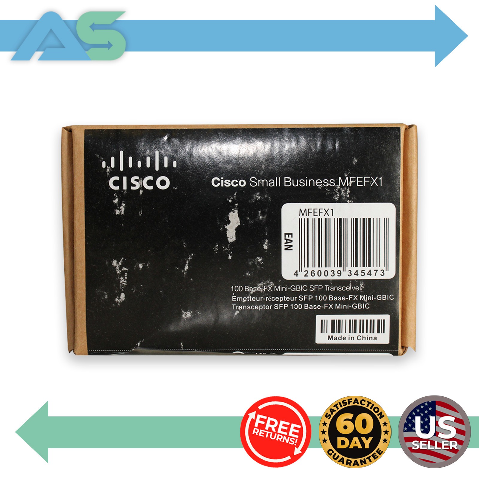 Cisco Small Business MFEFX1 100BASE-FX SFP Mini-GBIC Fiber Transceiver Duplex LC