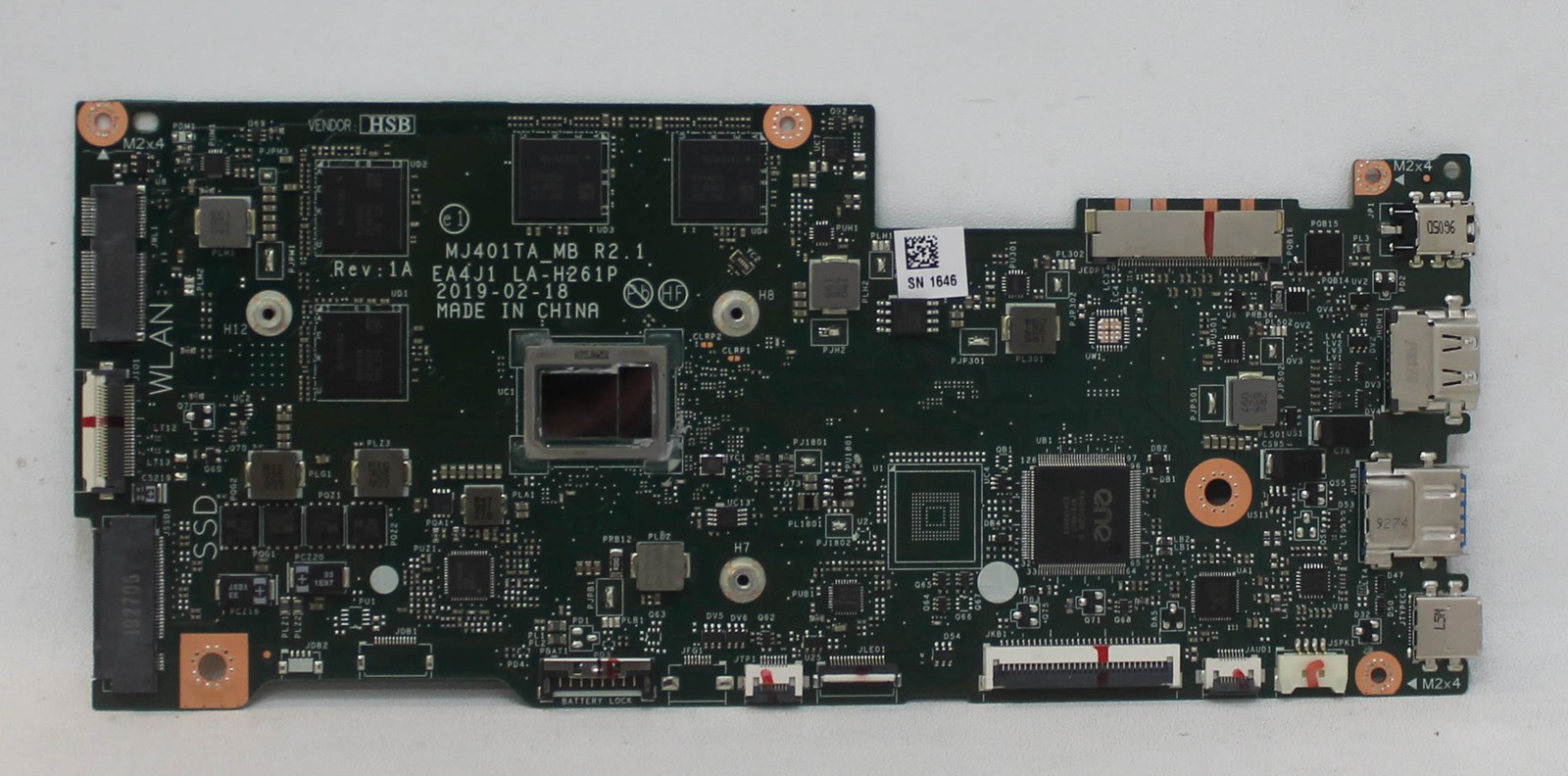 60NB0MA0-MB1000 Asus Motherboard Core M3-8100Y 1.1Ghz 4GB Mj401Ta-Bm3N5"GRADE A"