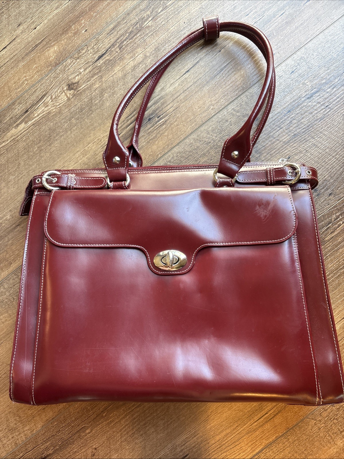 McKlein USA Maroon Laptop Tablet Briefcase 16x13 Inches