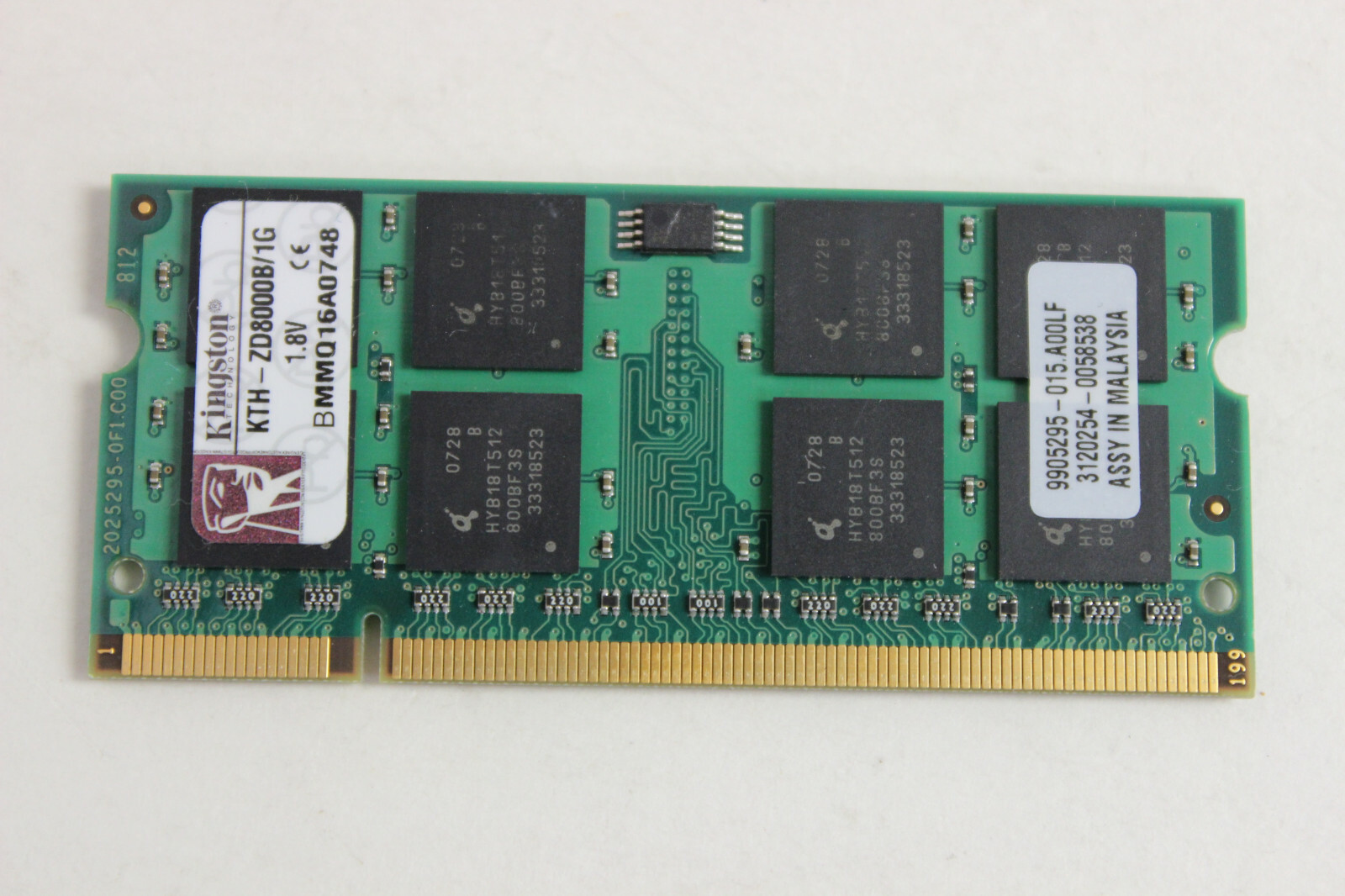 KINGSTON KTH-ZD8000B/1G 1GB SDRAM SODIMM MEMORY MODULE