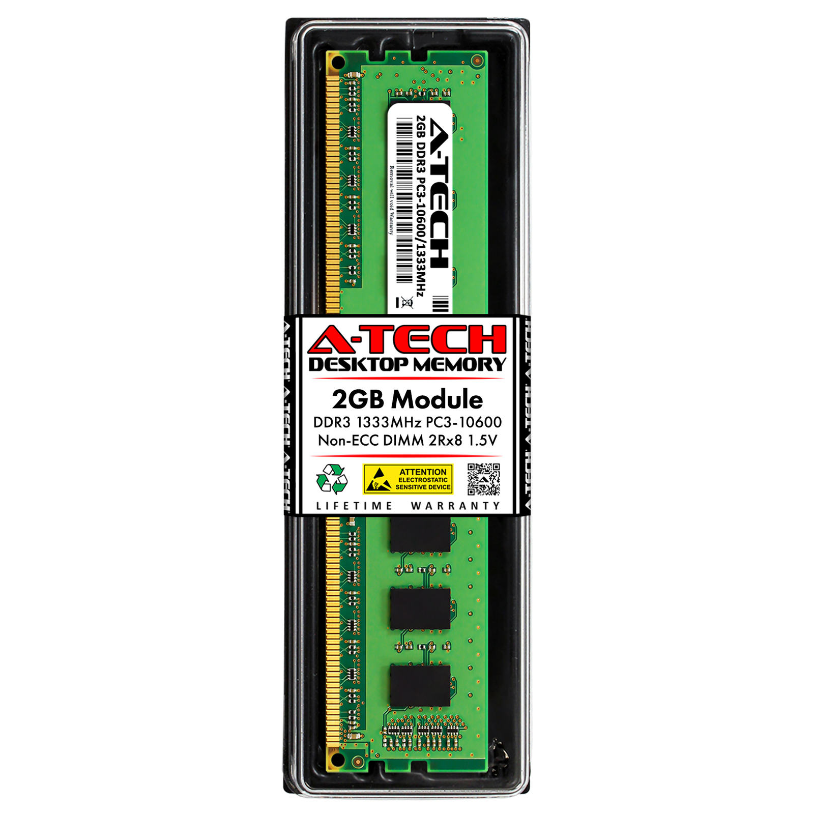 2GB DDR3 PC3-10600 DIMM (Replacement for Nanya NT2GC64B8HC0NF-CG) Memory RAM