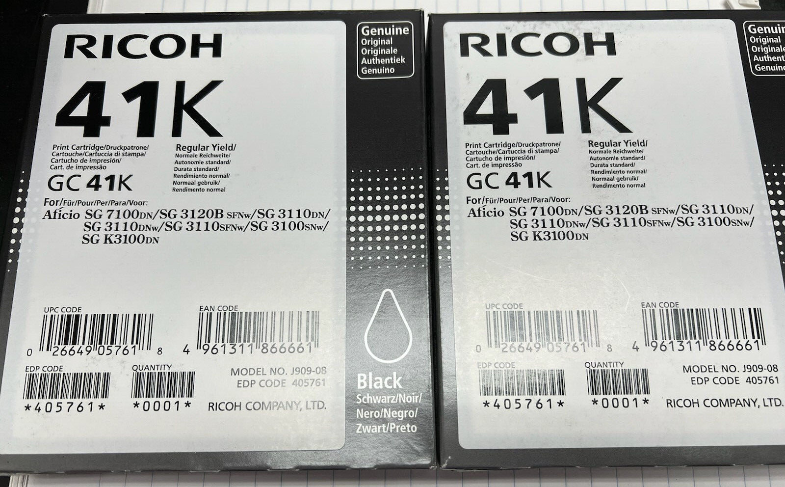 Ricoh 41K Lot of 2 Exp Date 9/23
