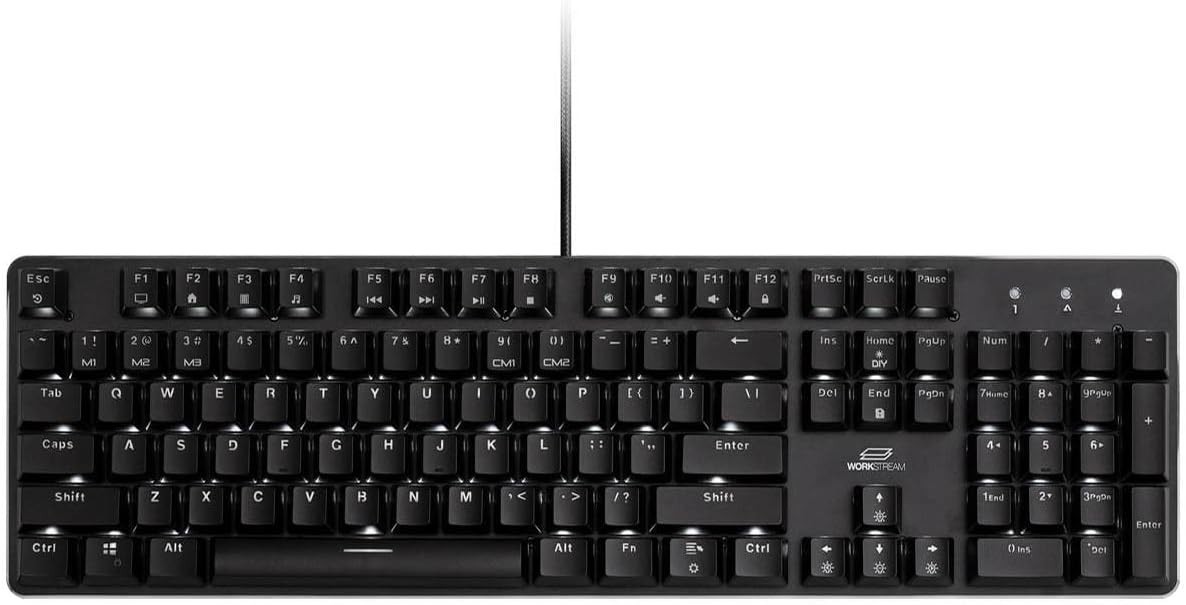 Monoprice Mechanical Keyboard Kailh Box Brown Switches Backlit, Aluminum