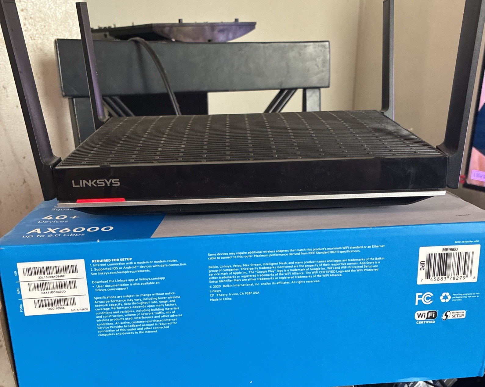 Linksys MR9600 Dual-Band Wi-Fi 6 Router