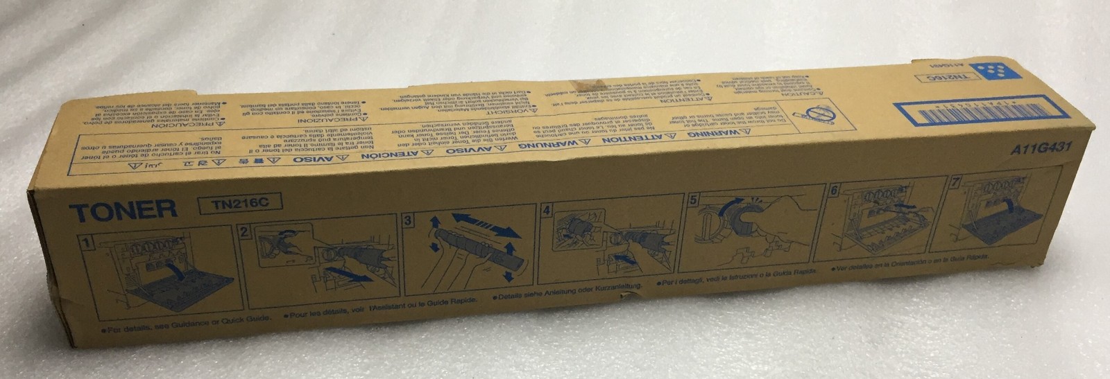 Genuine Konica Minolta TN216C (A11G431) Cyan Toner Cartridge NEW OPEN BOX