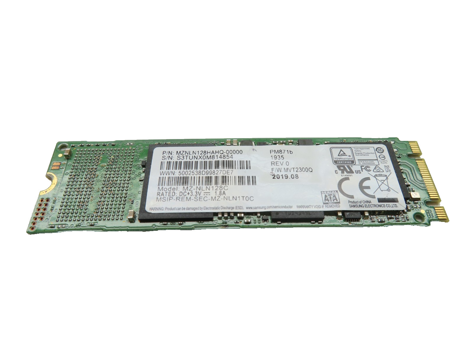 Samsung PM871b 128GB M.2 SATA SSD Solid State Drive MZ-NLN128C