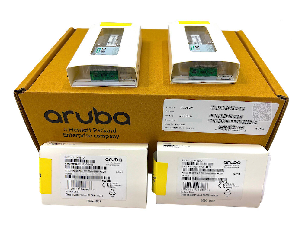 JL083A I Brand New Retail HPE Aruba 3810M 4SFP+ Module + 4x J4858D BUNDLE
