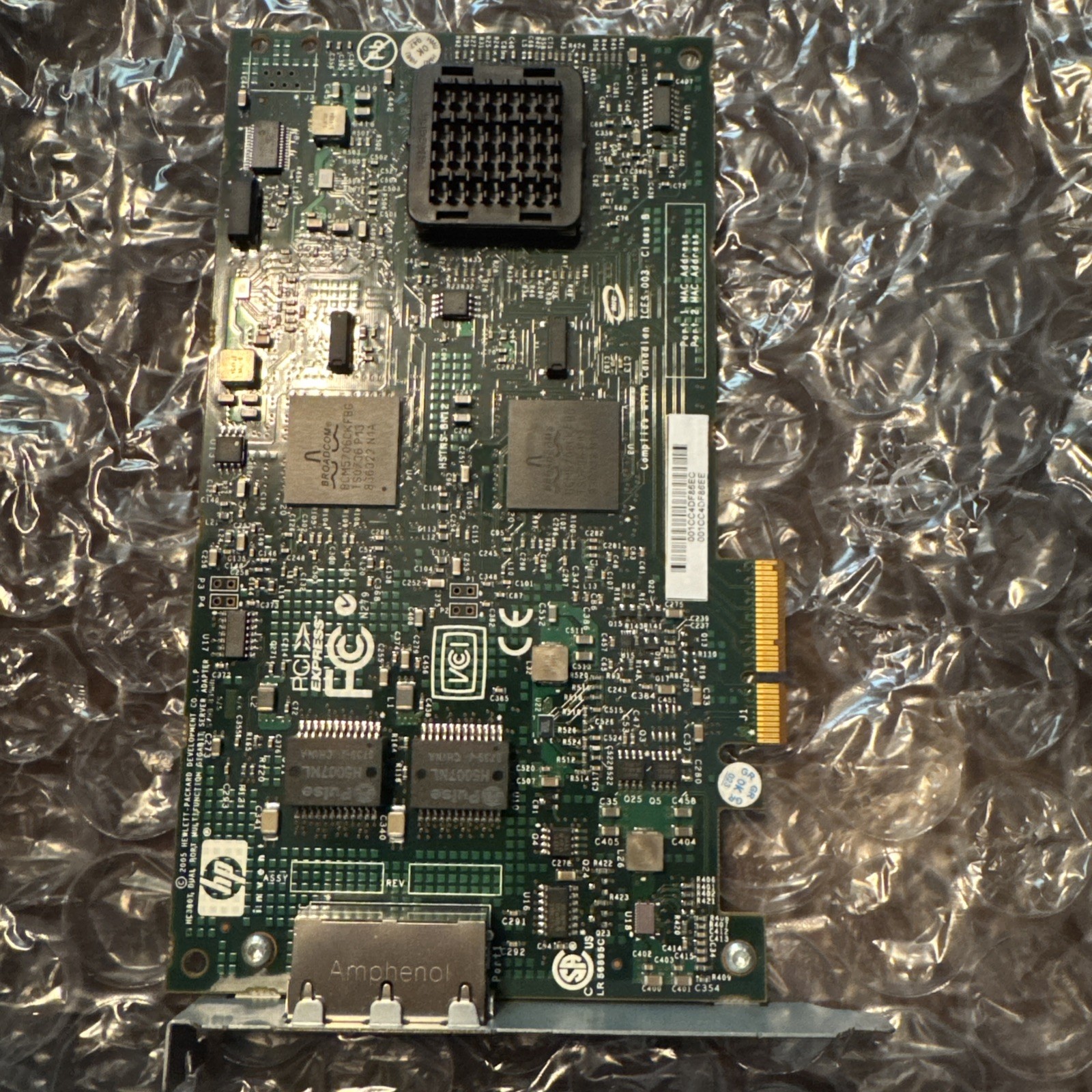 HP NC380T Dual Port Multi Gigabit Network Adapter PCIe Card 374443-001 @MB14