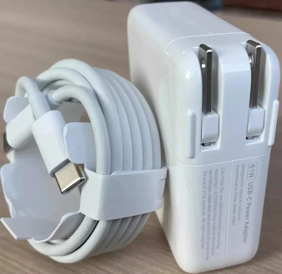 10PCS OEM 61W USB C Charger For MacBook 12" Pro/Air 13/14" with USB-C to C Cable