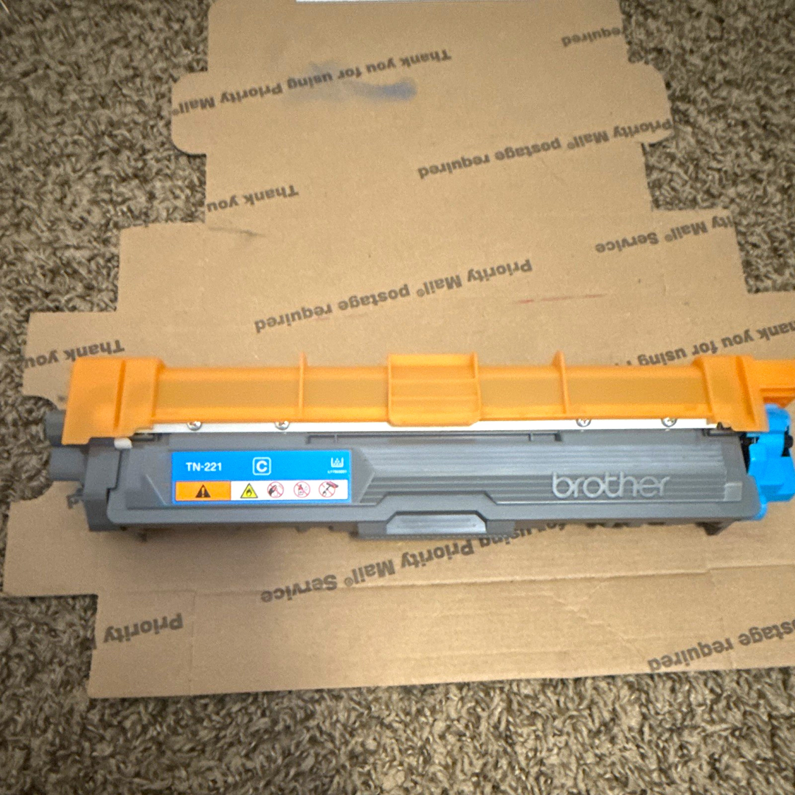 Brother TN-221C Genuine Original Cyan Laser Toner Cartridge for Brother Printers