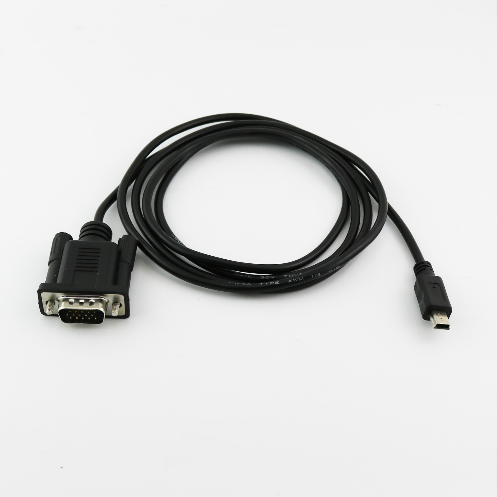 1x Mini USB Male 5 pin To VGA D-SUB 15 pin Male Cable For Mobile DVD EVD 1.5m
