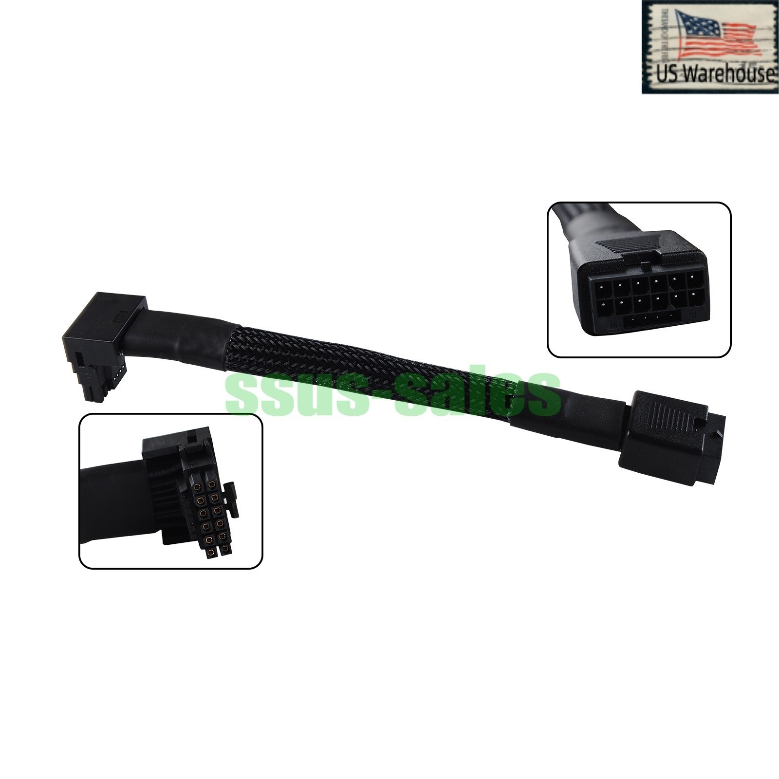 For RTX 4080 RTX 4090 GPU 12VHPWR Mini 16Pin Down Angle Extension Cable US