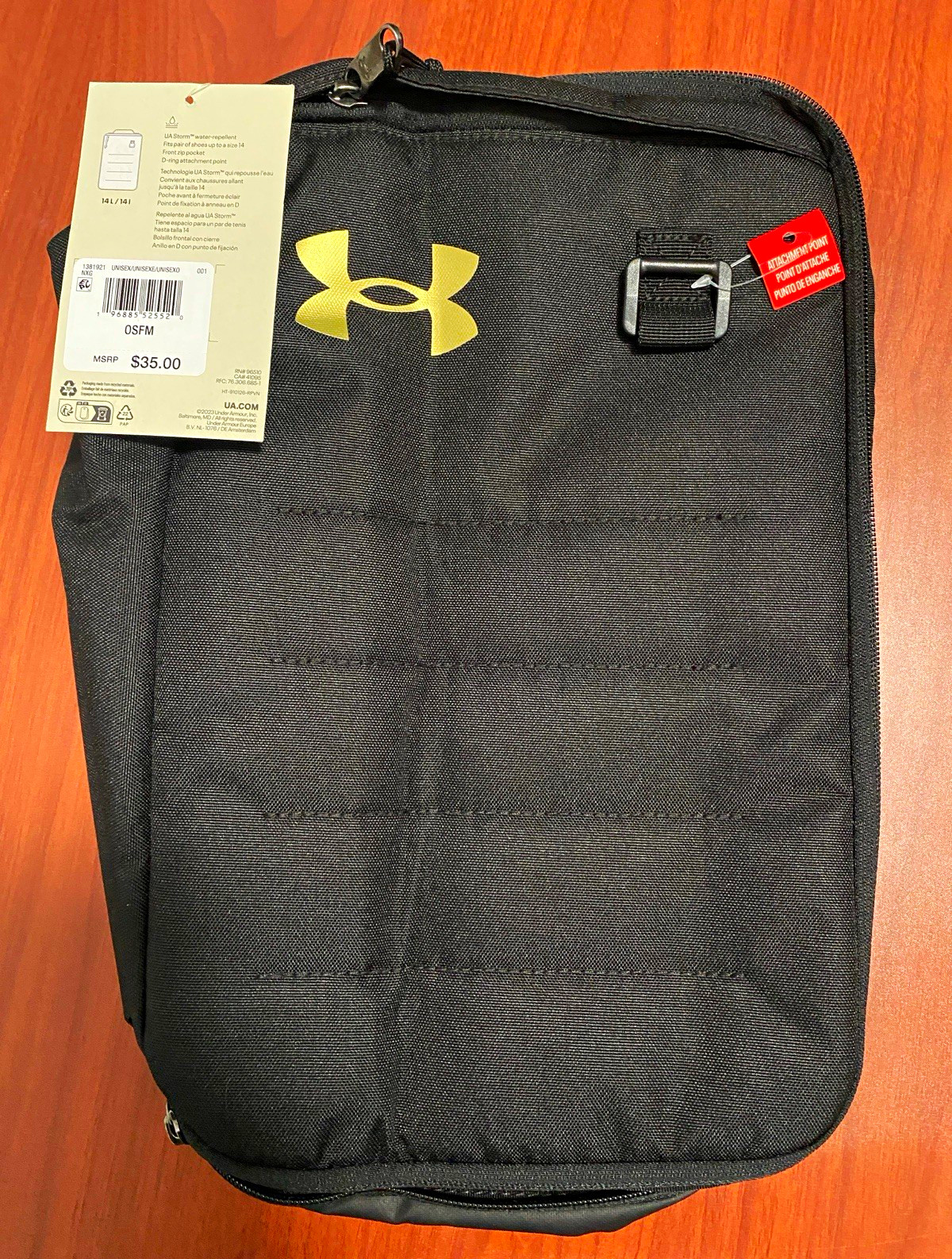 Under Armour UA Storm Black Polyester Water-Resistant Backpack 14in MPN 1381921