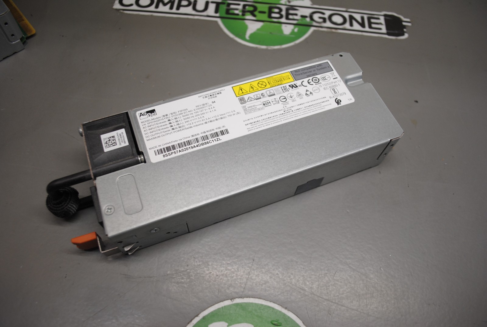 PWR_SUPPLY ACBEL FSF055-EL1G 750W PT PSU FRU 01PE238 SP57A03119-13-CT 