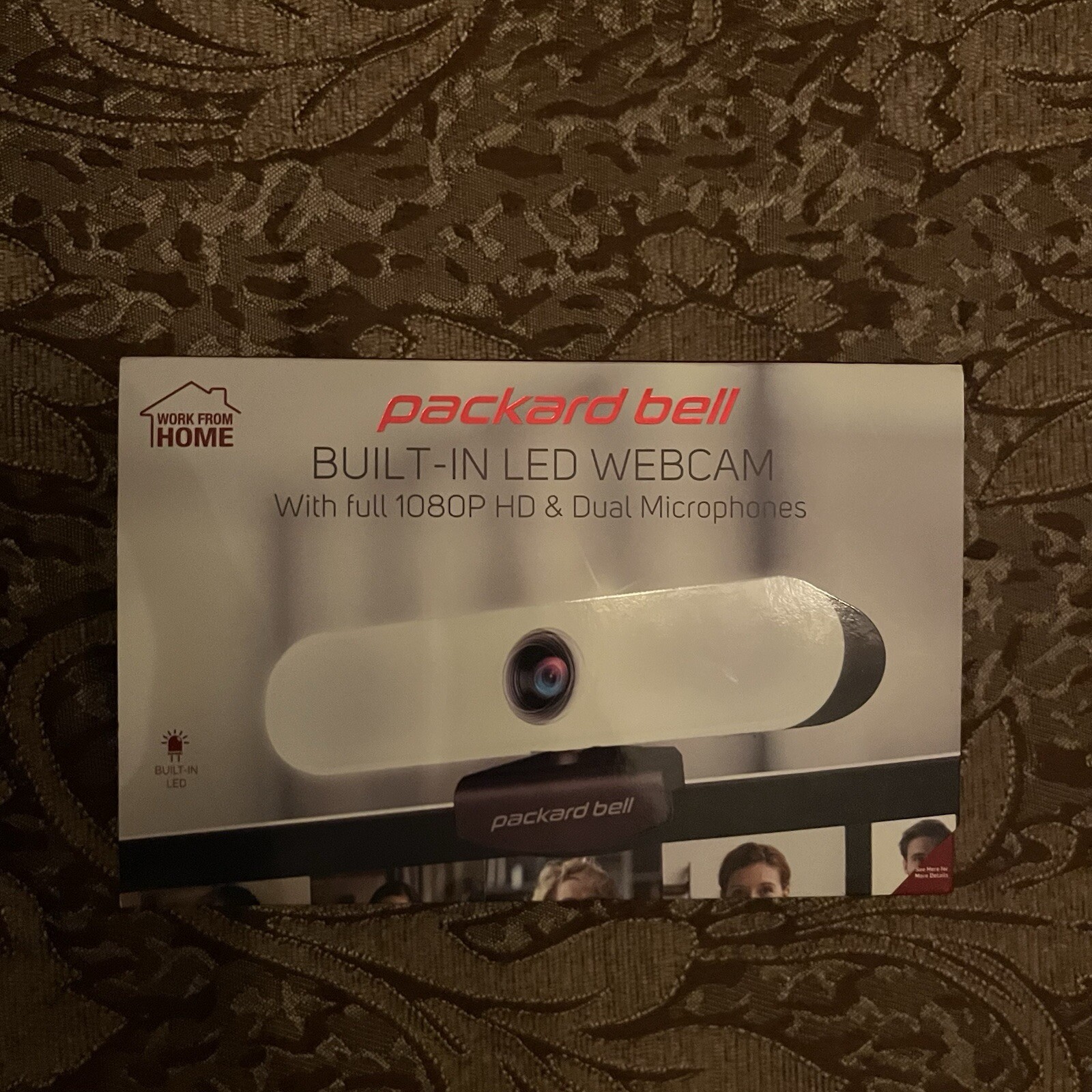 Packard Bell High Resolution 1080p Desktop Webcam, Full HD, USB 2, Built-in Mic,