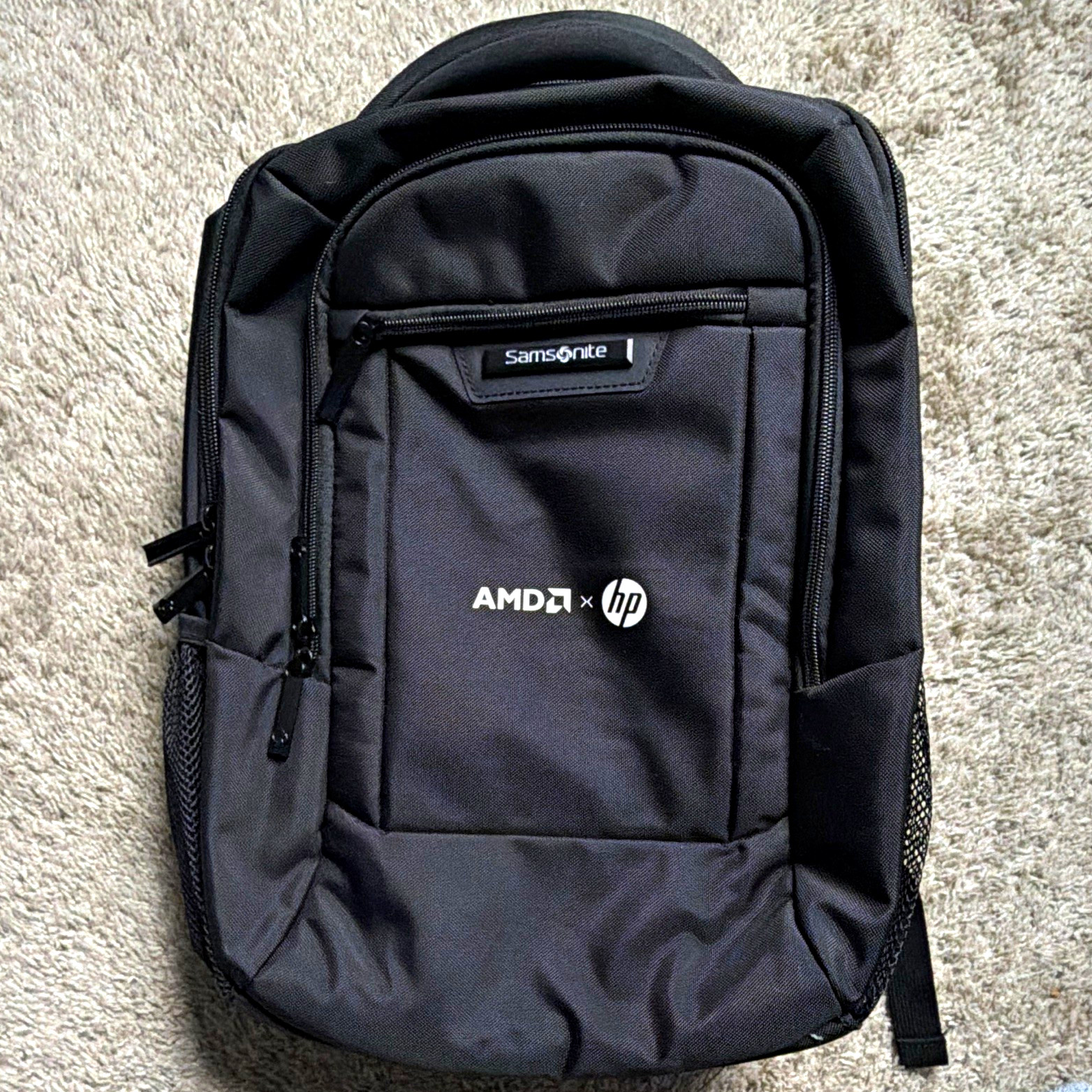 Samsonite Black Polyester Padded Laptop Backpack 15 in Compatible AMD HP Logo