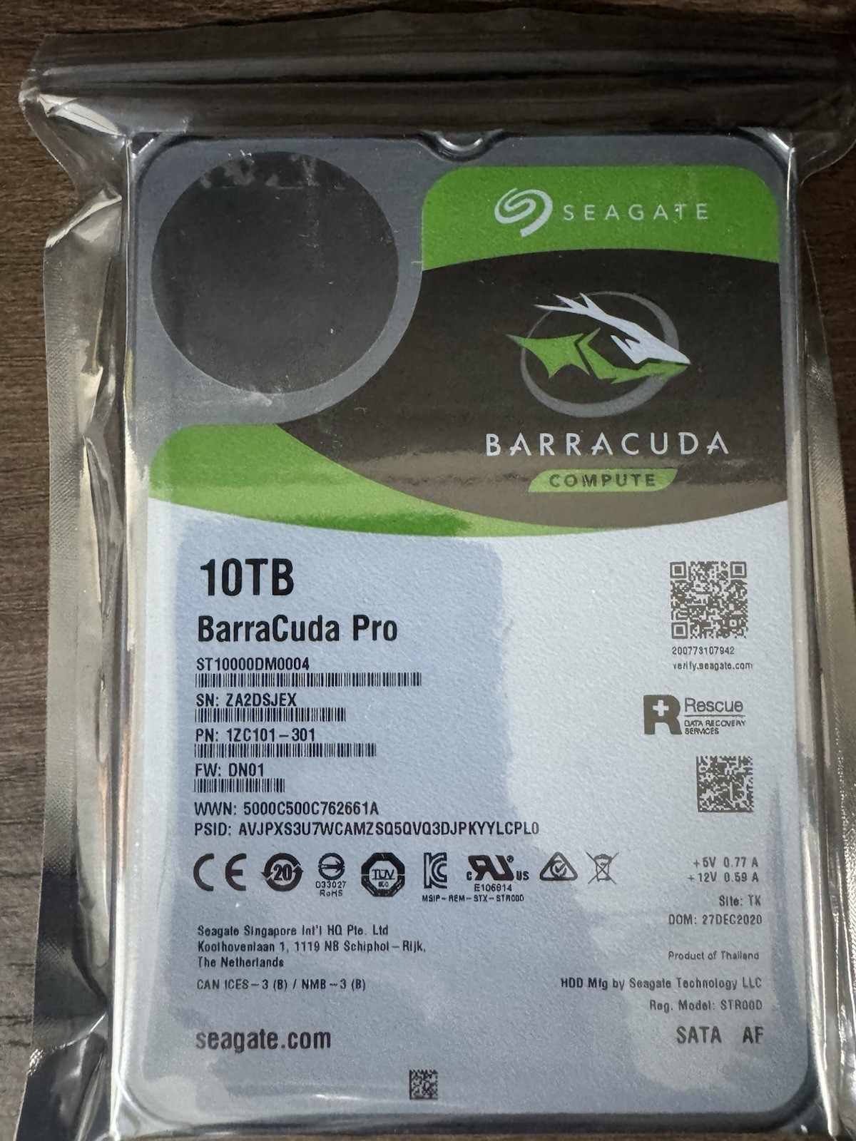 Seagate BarraCuda Pro 10TB, Internal, 7200RPM, 3.5" (ST10000DM0004) Hard Drive