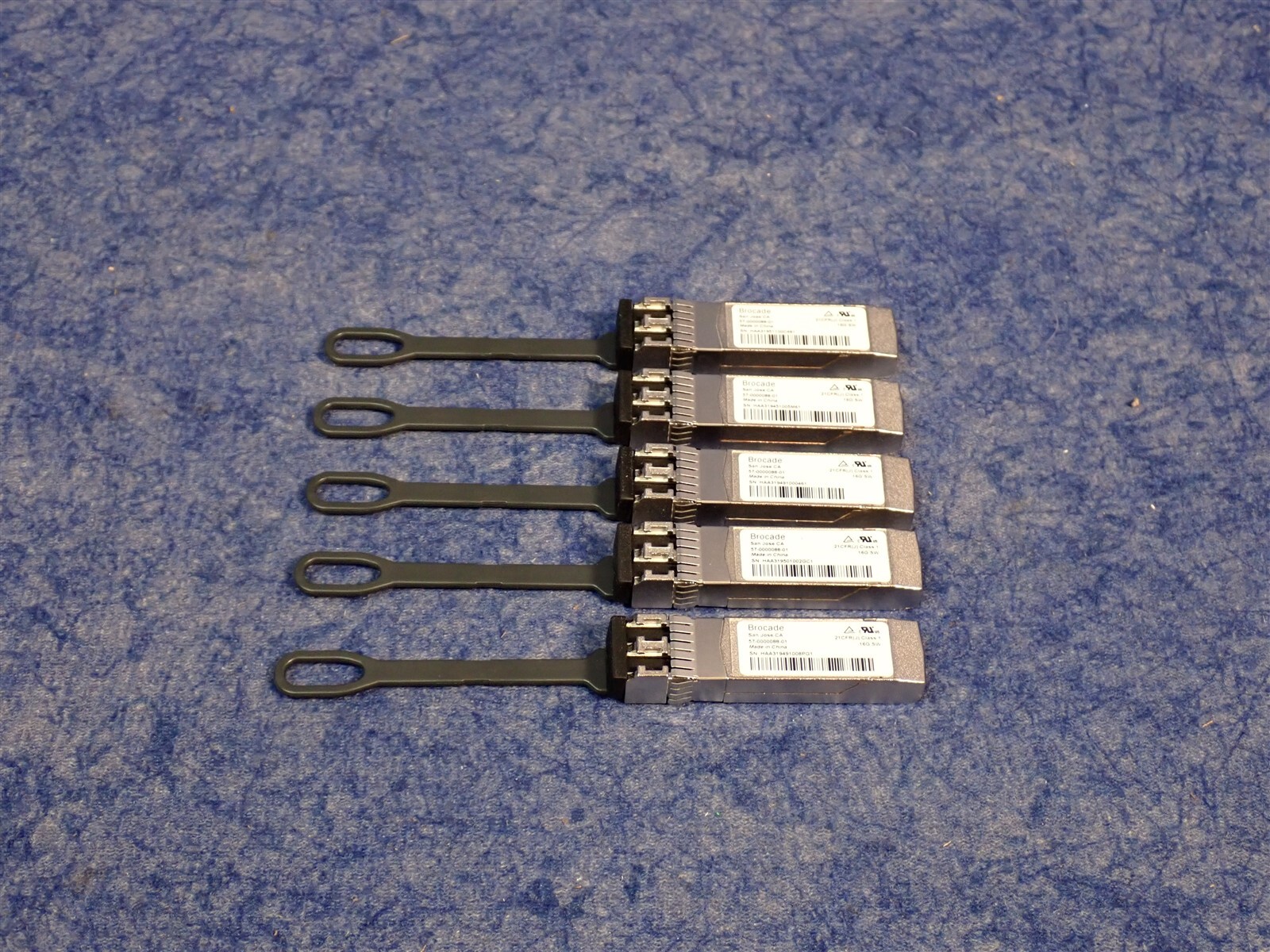 Lot of 5 Brocade 57-0000088-01 16GFC SWL SFP+ Transceiver (BN186)