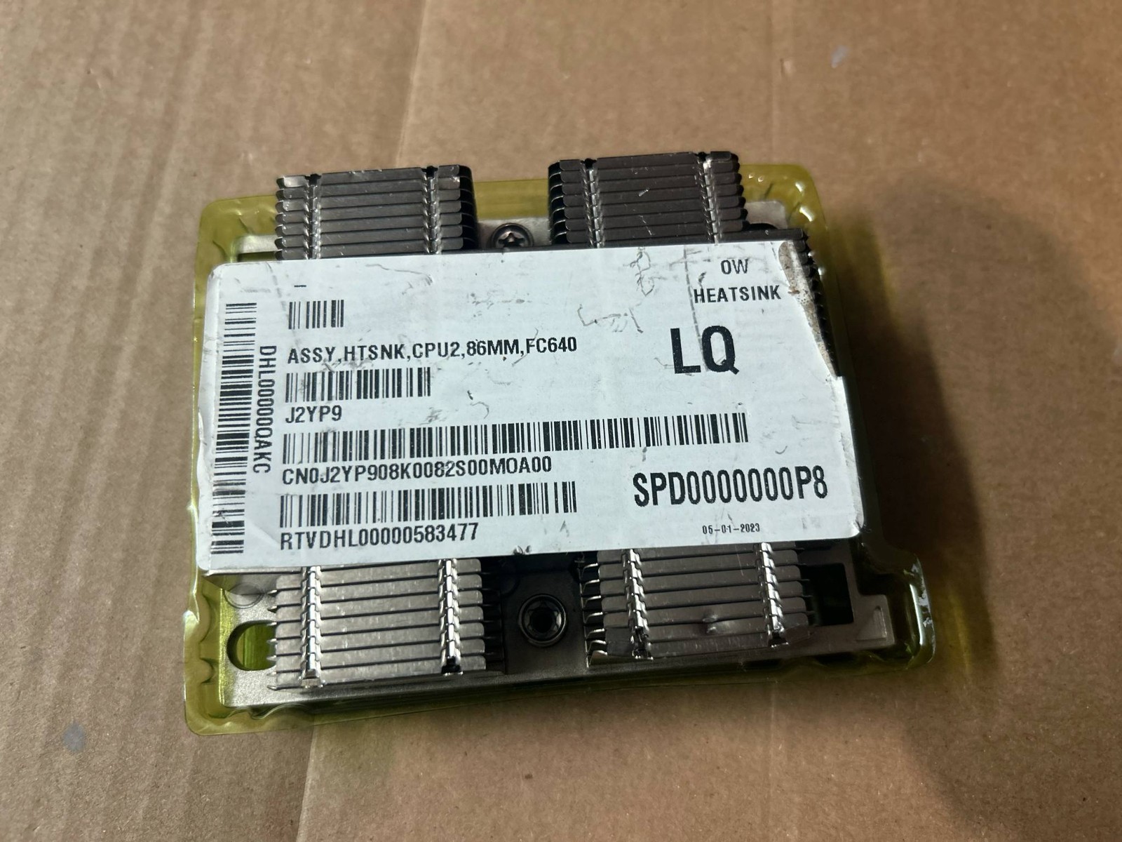 Genuine Dell Poweredge FC640 Heatsink for CPU 2 - J2YP9 0J2YP9