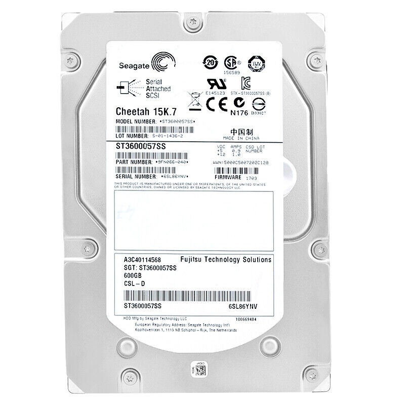Hard Drive Fujitsu ST3600057SS 600GB 15000Rpm SAS II 3.5'' inch A3C40114568