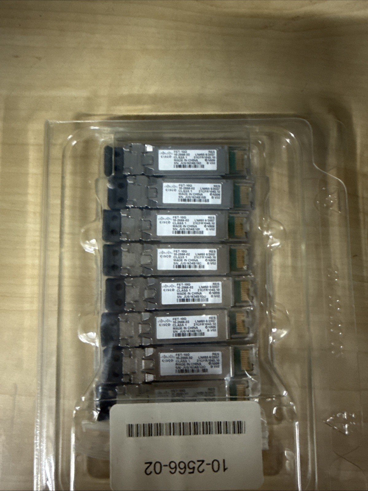 Cisco FET-10G (Lot of 8) 10GB BASE-SR 850nm MMF LC SFP+ Transceivers