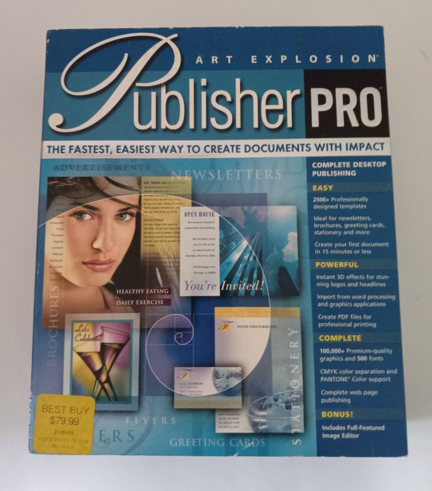 Art Explosion Publisher Pro 2004 Complete Manual/CDs. PC Windows 98/XP/ME